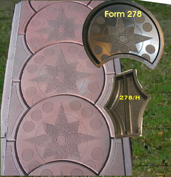 Molds for walkway (3 parts)
