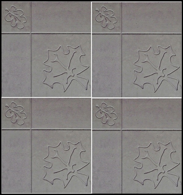 Schalungsform für edle Terrassenplatten "Ahorn Blätter"