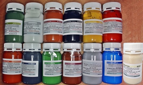 13 Farbtöne je 100ml Acrylsilikon (2,55/100 ml)