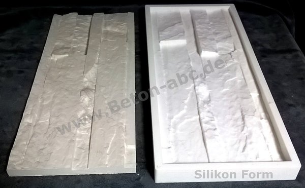 Silicone mold 50 cm x 20 cm slate structure