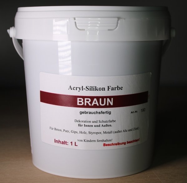 BRAUN - Acryl Silikon Farbe 1L [190]